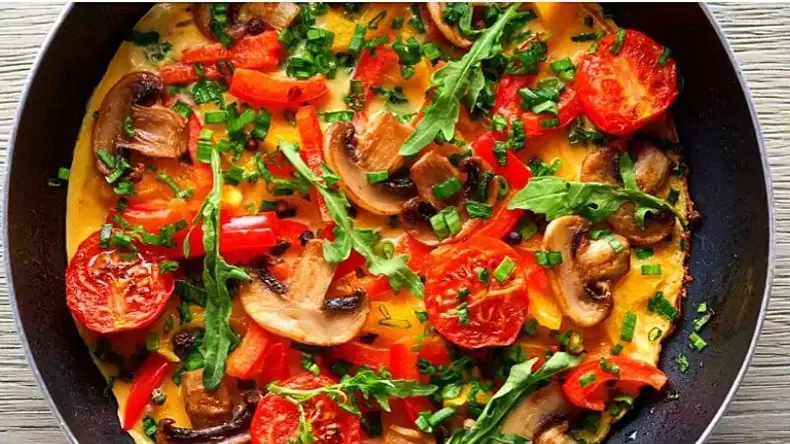 omlet z grzybami na diecie
