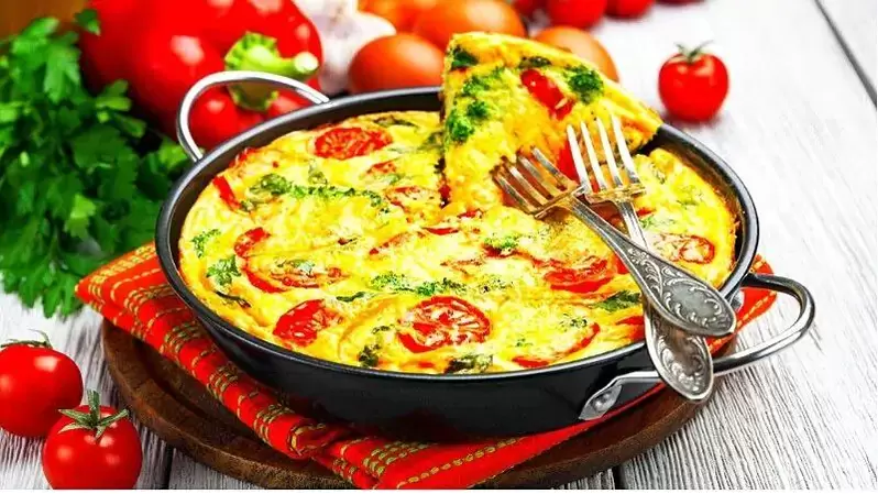 omlet z warzywami na diecie